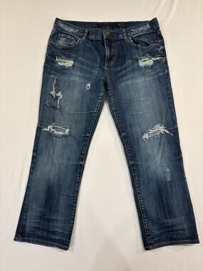 Refuge Distressed Cropped Ankle Jeans Size 9